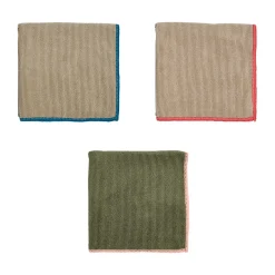 Dishcloths & Brushes^OYOY Mundus microfiber cloth 30x30 cm 3 pieces, Olive-clay BrownGreen