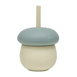 Children's Mugs|Children's Tableware^OYOY Mushroom cup, Off-white blue WhiteBlue