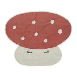 Best OYOY Mushroom quilted blanket, Offwhite-red WhiteRed