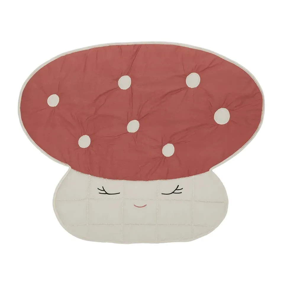Best OYOY Mushroom quilted blanket, Offwhite-red WhiteRed