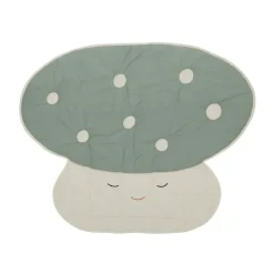Baby Blankets^OYOY Mushroom quilted blanket, Off-white-Pale blue WhiteBlue