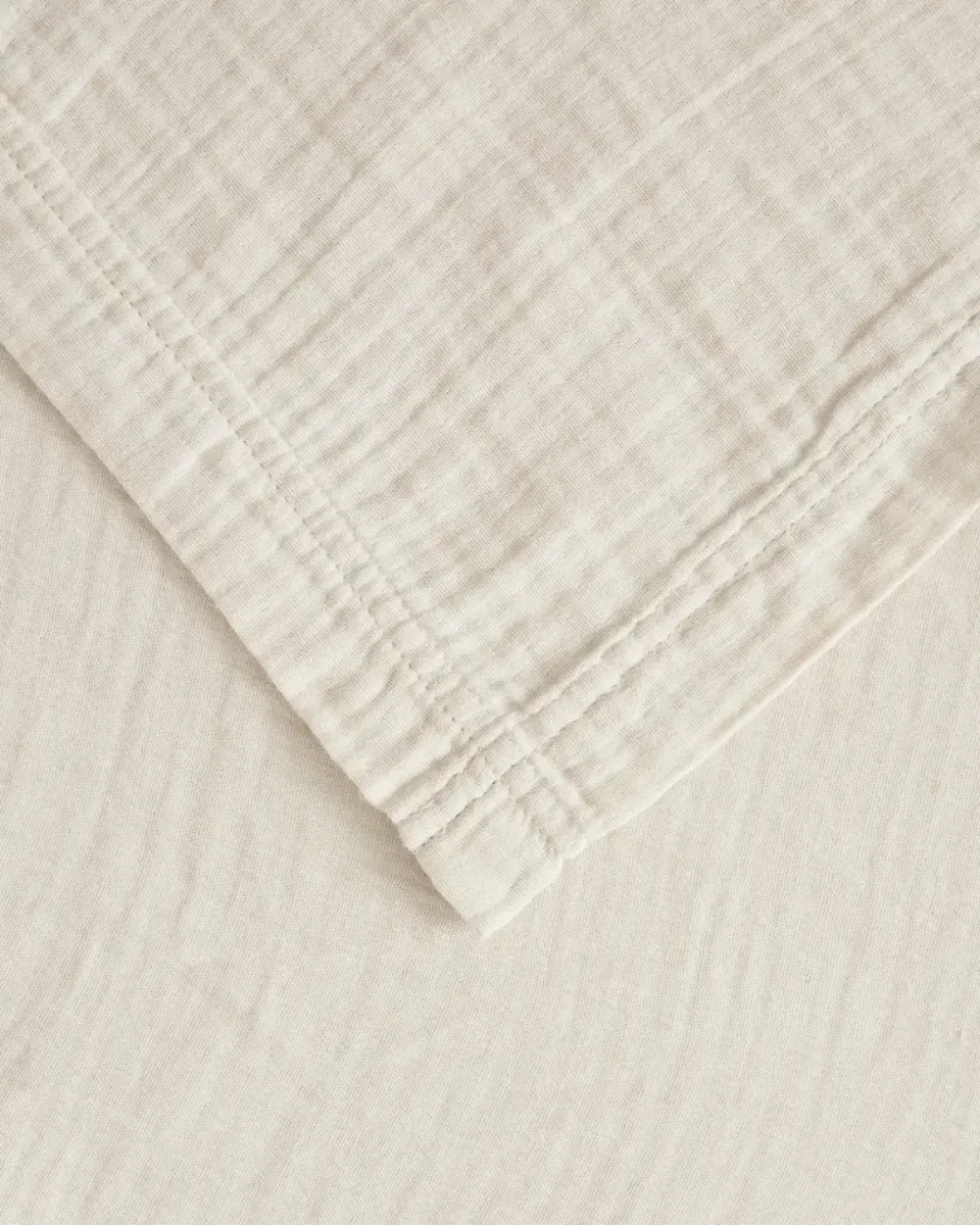 New Garbo&Friends Muslin bed skirt, Eggshell, 160x200x53 cm Beige