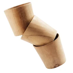 Egg Cups^MUUBS teak egg cup, Nature Beige
