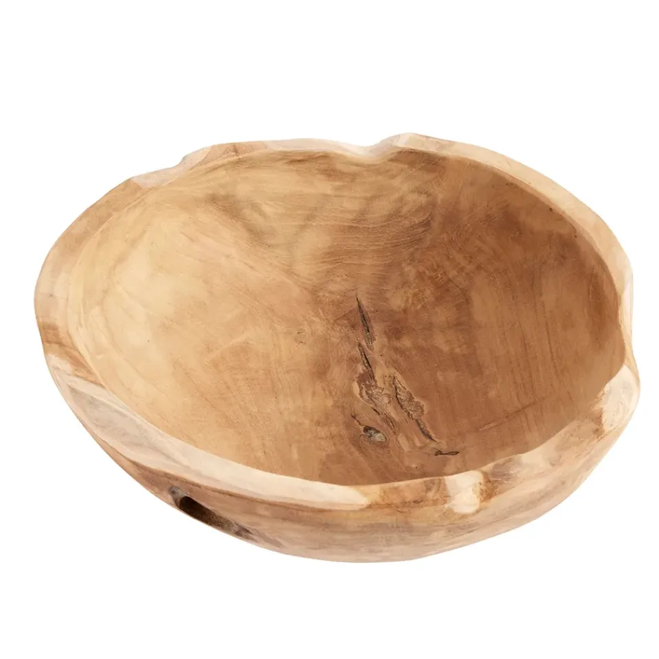 New MUUBS teak salad bowl 30 cm, Nature Beige