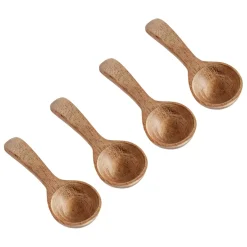 Spoons, Scoops & Ladles^MUUBS teak saltspoon 4-pack, nature Brown