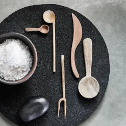 Spoons, Scoops & Ladles^MUUBS teak saltspoon 4-pack, nature Brown