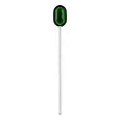 New Muurla latte spoon glass 15.5 cm, Green-clear GreenTransparent