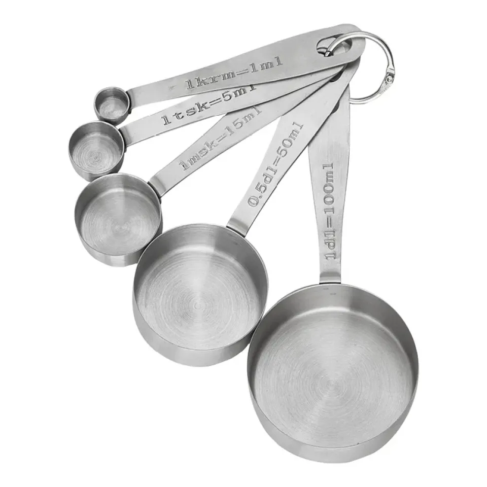 Measuring Spoons, Cups & Jugs^Dorre Myah measuring set 5 pieces, Stainless steel Silver-coloured