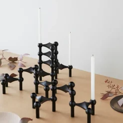 Clearance STOFF Nagel candle holder, matte Black
