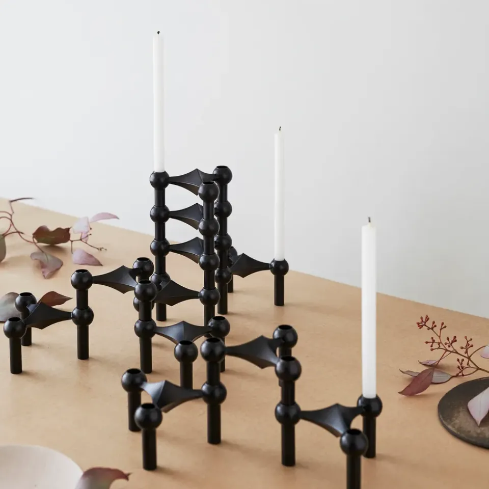 Clearance STOFF Nagel candle holder, matte Black