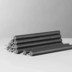Candles^STOFF Nagel candles 12-pack, Anthracite Grey