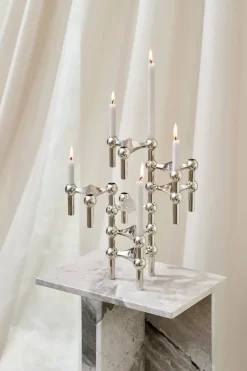 Hot STOFF Nagel candles 12-pack, Linen Grey