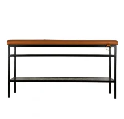 New Maze Nancy shoe shelf, Black-Cognac BrownBlack