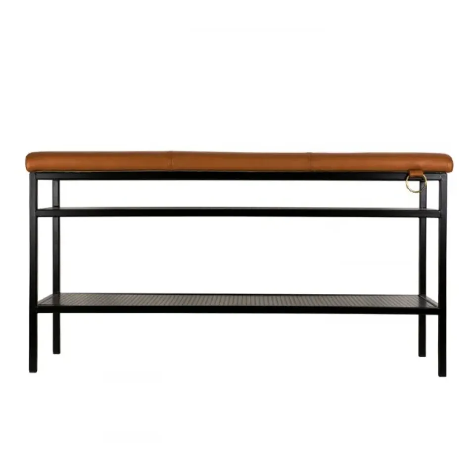 New Maze Nancy shoe shelf, Black-Cognac BrownBlack