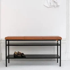 New Maze Nancy shoe shelf, Black-Cognac BrownBlack