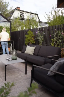 Garden Sofas & Garden Benches|Balcony Furniture^Brafab Naos sofa, -teddy , 2.5-seater Black