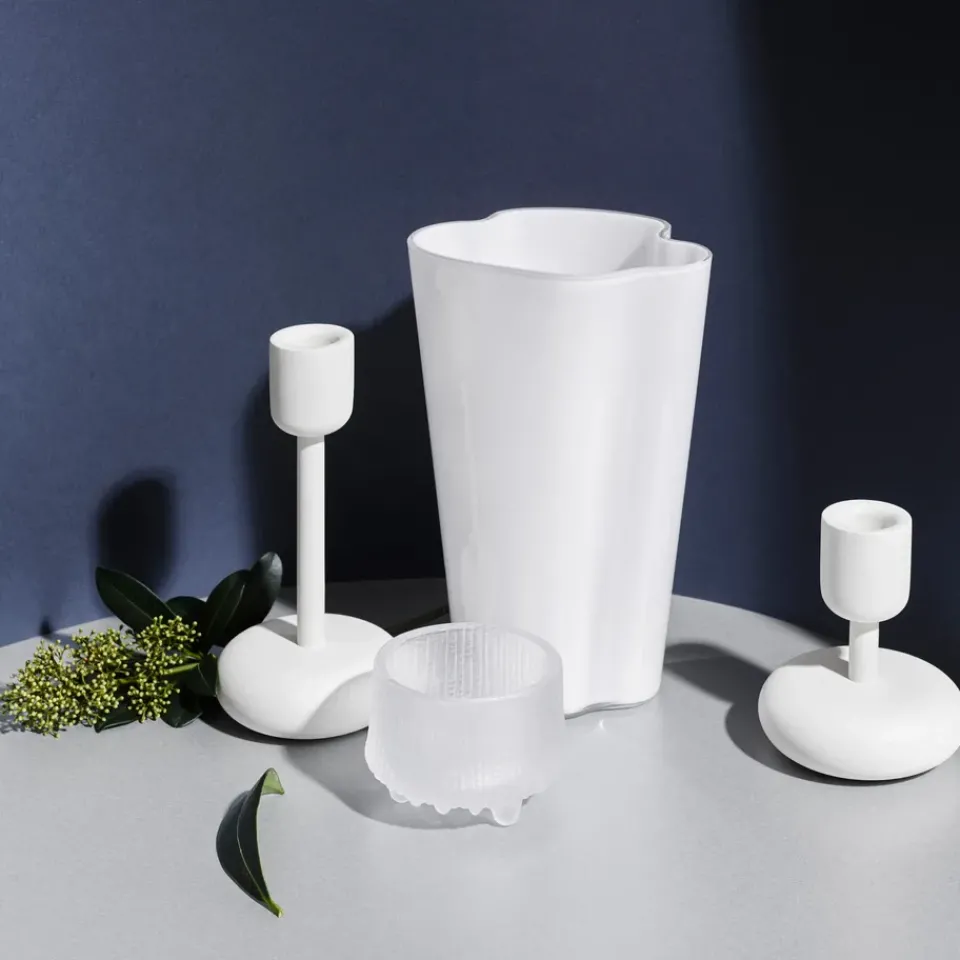 Clearance Iittala Nappula candle sticks set, White