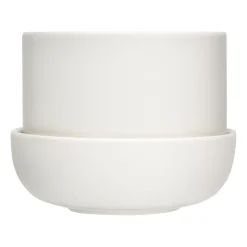 Flower Pots^Iittala Nappula flower pot with saucer Ø17 cm h13 cm, White