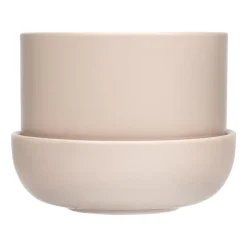 Flower Pots^Iittala Nappula flower pot with saucer Ø17 cm h13 cm, Beige
