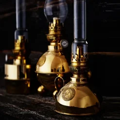 New Karlskrona Lampfabrik Nattlampan paraffin lamp, brass Gold-coloured