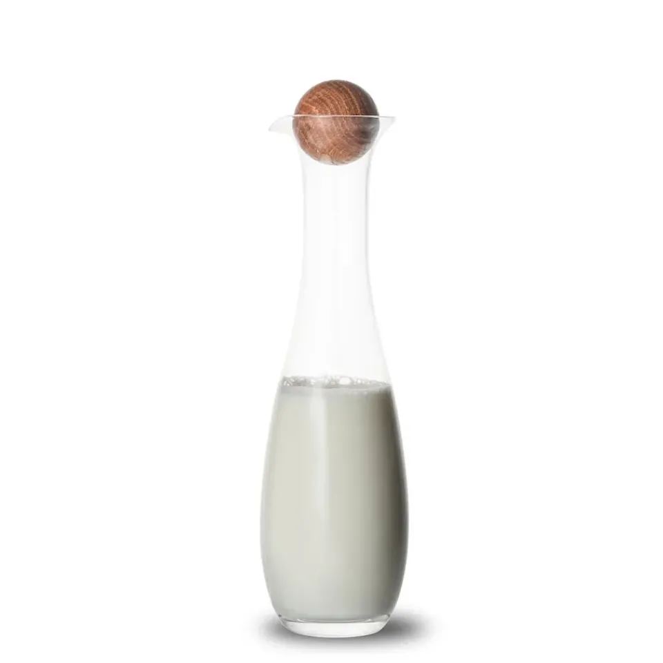 Sagaform Nature carafe with oak cork, 45 cl Transparent