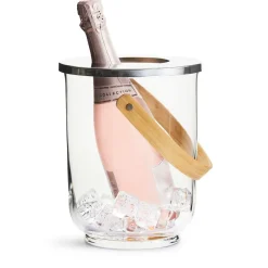 Tea Light Holders, Lanterns & Candle Dishes^Sagaform Nature lantern with handle, Oak BeigeTransparent