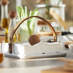 Napkin Rings & Holders^Sagaform Nature napkin holder, Oak Gold-coloured