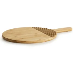 Sagaform Nature round cutting board bamboo with handle, Ø30 cm Beige
