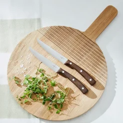 Sagaform Nature round cutting board bamboo with handle, Ø30 cm Beige