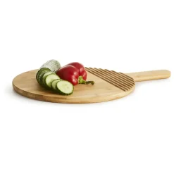 Sagaform Nature round cutting board bamboo with handle, Ø30 cm Beige