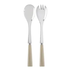 Sale SABRE Paris Nature salad servers 2 pieces, Faux horn Beige