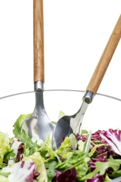 Best Sagaform Nature salad servers 2-pack, Oak Silver-colouredBrown
