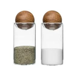 Salt & Pepper Shakers^Sagaform Nature salt- and pepper set, Oak Brown