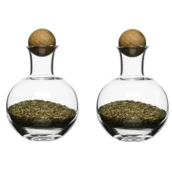 Salt & Pepper Shakers^Sagaform Nature serving set, 2-pack BrownTransparent