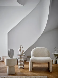 Sale Bloomingville Neel lounge chair, Nature White