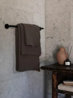 Bath Sheets^Tell Me More Nella bath towel 70x140 cm, Taupe Brown