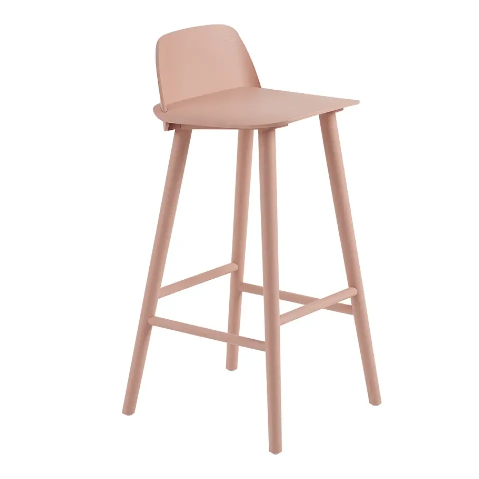 Clearance Muuto Nerd Barstool, tan rose Pink