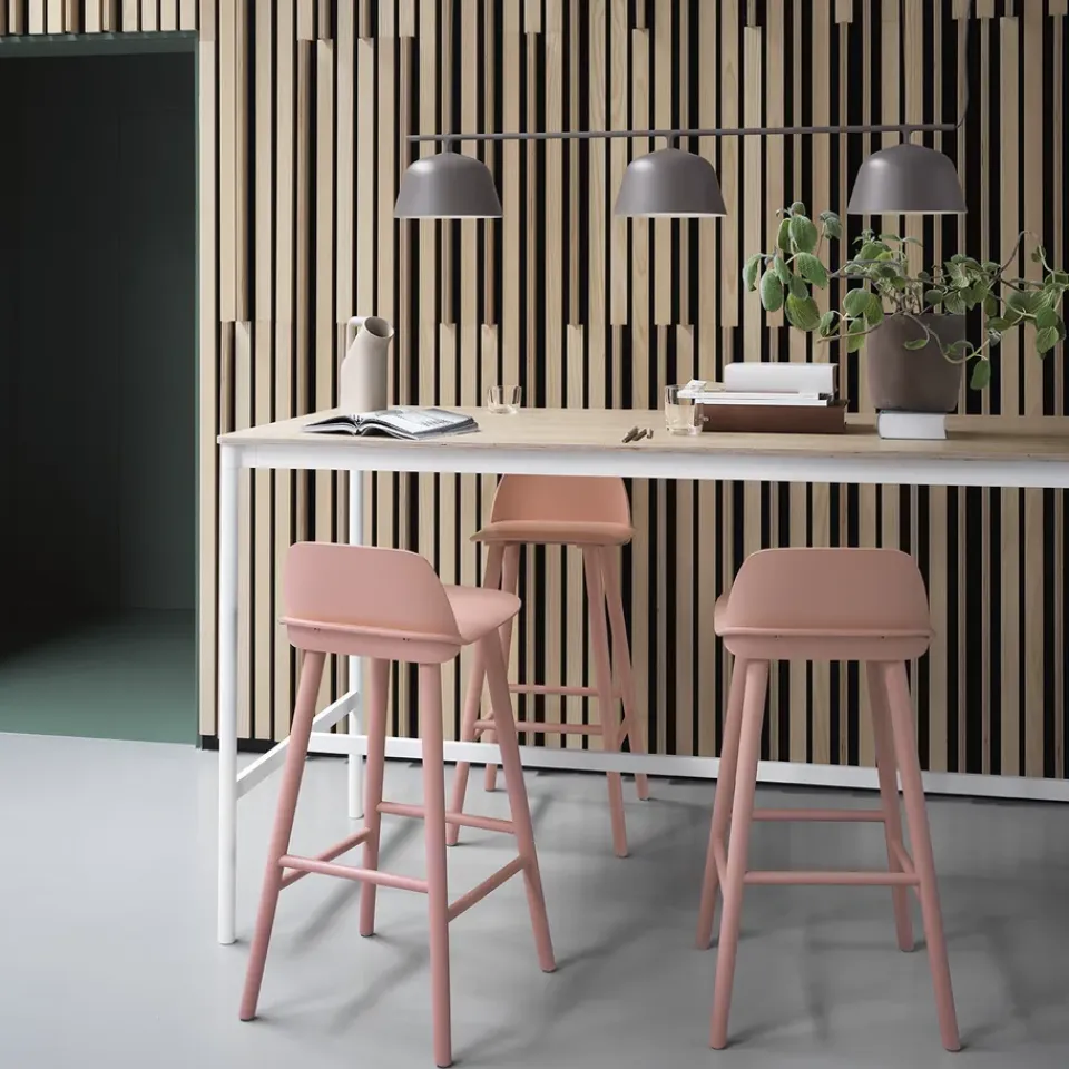 Clearance Muuto Nerd Barstool, tan rose Pink