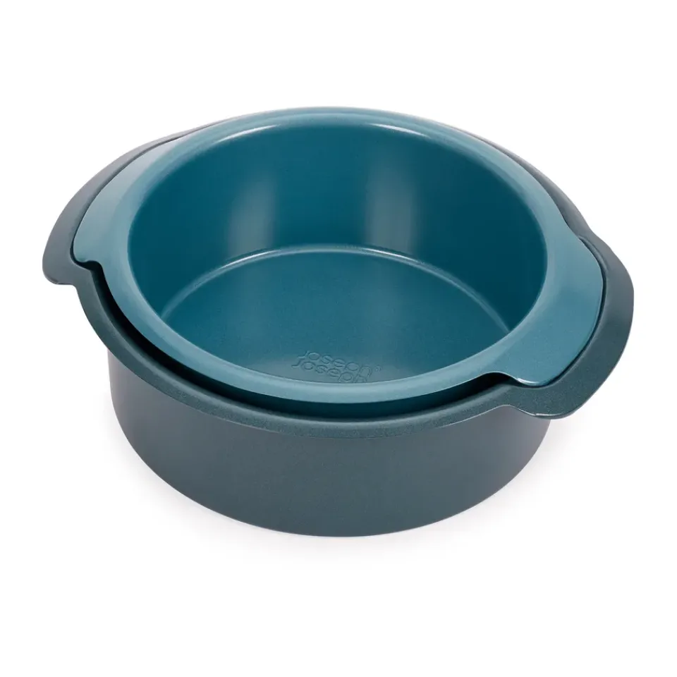 New Joseph Joseph Nest Bake round baking pan 2-piece set, Blue
