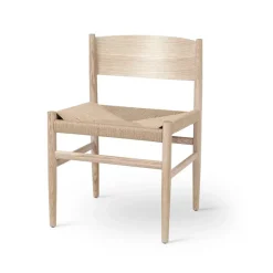 Hot Mater Nestor stool, oak matt varnished, natural braided seat Beige