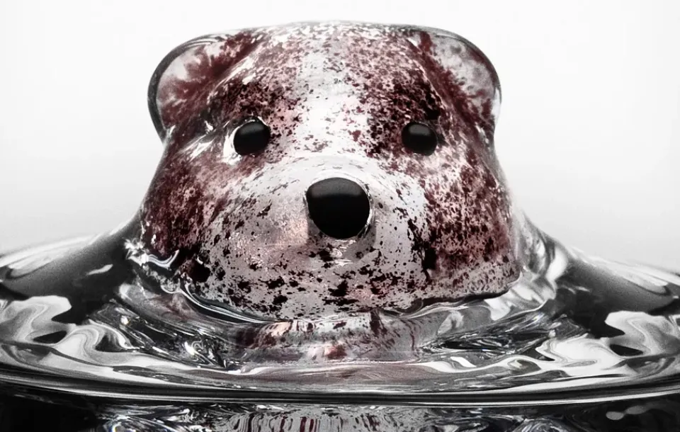Discount Kosta Boda New Friends glass 46 cl, bear tumbler BrownTransparent