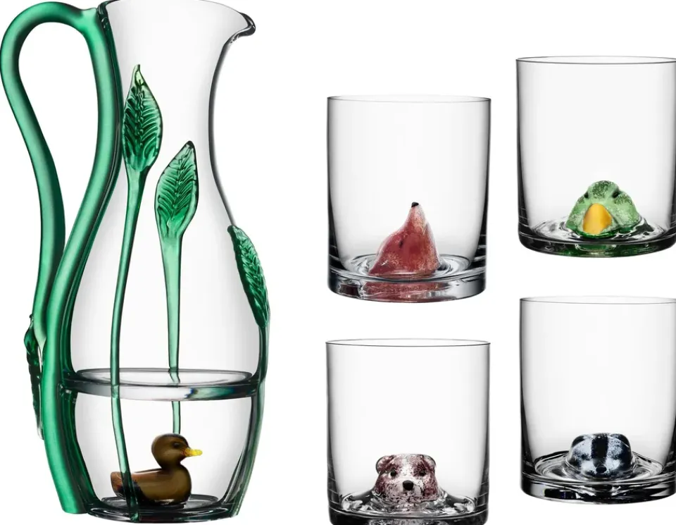 Discount Kosta Boda New Friends glass 46 cl, bear tumbler BrownTransparent
