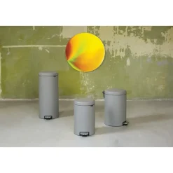 New Brabantia New Icon pedal bin 20 liter, Mineral concrete Grey