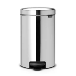 Outlet Brabantia New Icon pedal bin 12 liter, brilliant steel Silver-coloured