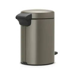New Brabantia New Icon pedal bin 3 liter, platinum Silver-coloured