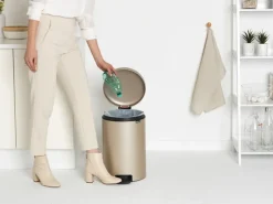 Pedal Bins|Pedal Bins^Brabantia New Icon pedal bin 20 liter, Metallic Gold Beige