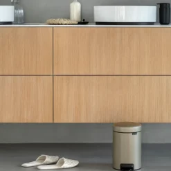 Pedal Bins|Pedal Bins^Brabantia New Icon pedal bin 3 liter, Metallic Gold Gold-coloured