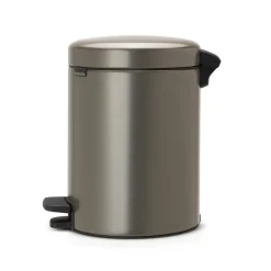 Pedal Bins|Pedal Bins^Brabantia New Icon pedal bin 5 liter, platinum Silver-coloured