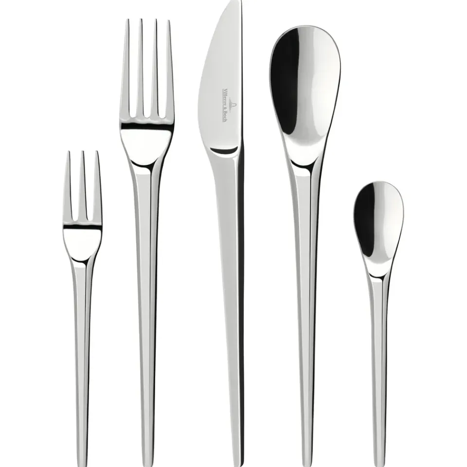 Villeroy & Boch NewMoon cutlery 30 pieces, stainless steel Silver-coloured