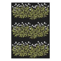 Fabric By The Metre^Arvidssons Textil Ängsmark fabric, Green-black GreenBlack